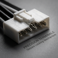 Konektor Kabel Wanita Pitch 2.5mm untuk Kustomisasi Pembelian Satu Atap, 2 3 4 8 Pin Perakitan Kabel Harness, Konektor Kabel Datar