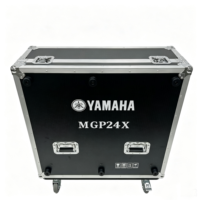 Console de mixage numérique robuste OEM/ODM, Flight Case Aviation Box YAMAHA MGP24X, avec couvercle rabattable, 4 roues pivotantes, IP67