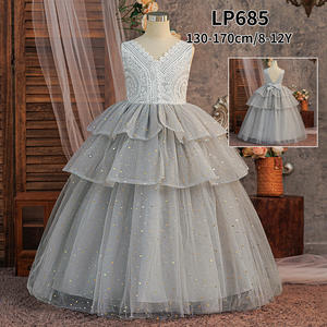 <span class=keywords><strong>Vestido</strong></span> <span class=keywords><strong>Moderno</strong></span> de Satén MQATZ para Niñas, Traje de Princesa con Cuentas para Fiesta de Cumpleaños, Atuendo para Bebés, Celebración en la Playa LP685 - Product Image 2