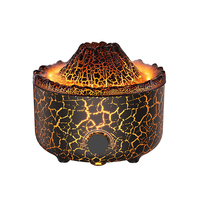 Diffuseur d'huiles essentielles à ultrasons avec flamme volcanique, humidificateur d'air, diffuseur d'aromathérapie, anneau de fumée, lampe de nuit, télécommande