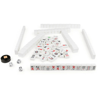 Mahjong classique de haute qualité en mélamine, imprimé par transfert thermique, avec logo personnalisé, jeu de stratégie pour enfants, familles et adultes