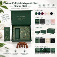 Boîte de luxe avec logo personnalisé, fermeture magnétique, boîte en carton rigide, emballage magnétique pour les soins personnels