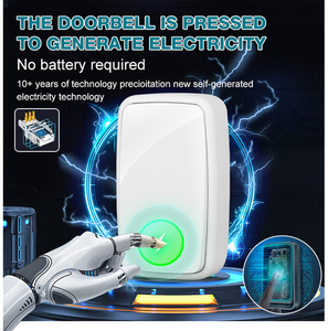 Phong Cách Hiện Đại Di Động Bền Căn Hộ Cà Phê Cửa Hàng Chuông Cửa Tự-Powered Push Button 45 Nhạc Chuông Chuông Cửa Không Dây Chuông - Product Image 3