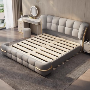 Hiện đại sang trọng bằng gỗ nội thất phòng ngủ mềm lên-Bao da giường Vua kích thước giường đôi khung Hộp đa chức năng với thiết kế lưu trữ - Product Image 4