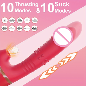カップル向けセックストイ ミニセックスマシン 10モード 突き上げ式ディルド 乳首バイブレーター 10モード吸引式クリトリスオーガズム 防水USB - Product Image 3