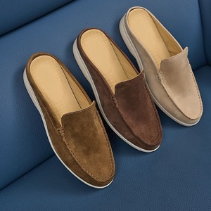 Nouveaux mocassins en cuir anti-fourrure pour hommes, semelle souple, confortables pour les pieds, chaussures décontractées polyvalentes pour personnes paresseuses, pantoufles pour hommes. - Product Image 5