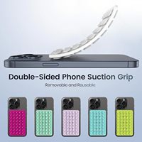 Support de téléphone à ventouse double face en silicone, accessoire en silicone pour téléphone et Android, support de téléphone mains libres pour miroir et douche