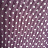 Kain Kanvas Twill Martin Ramah Lingkungan 100% Poliester Bermotif Polkadot Putih di Latar Belakang Ungu