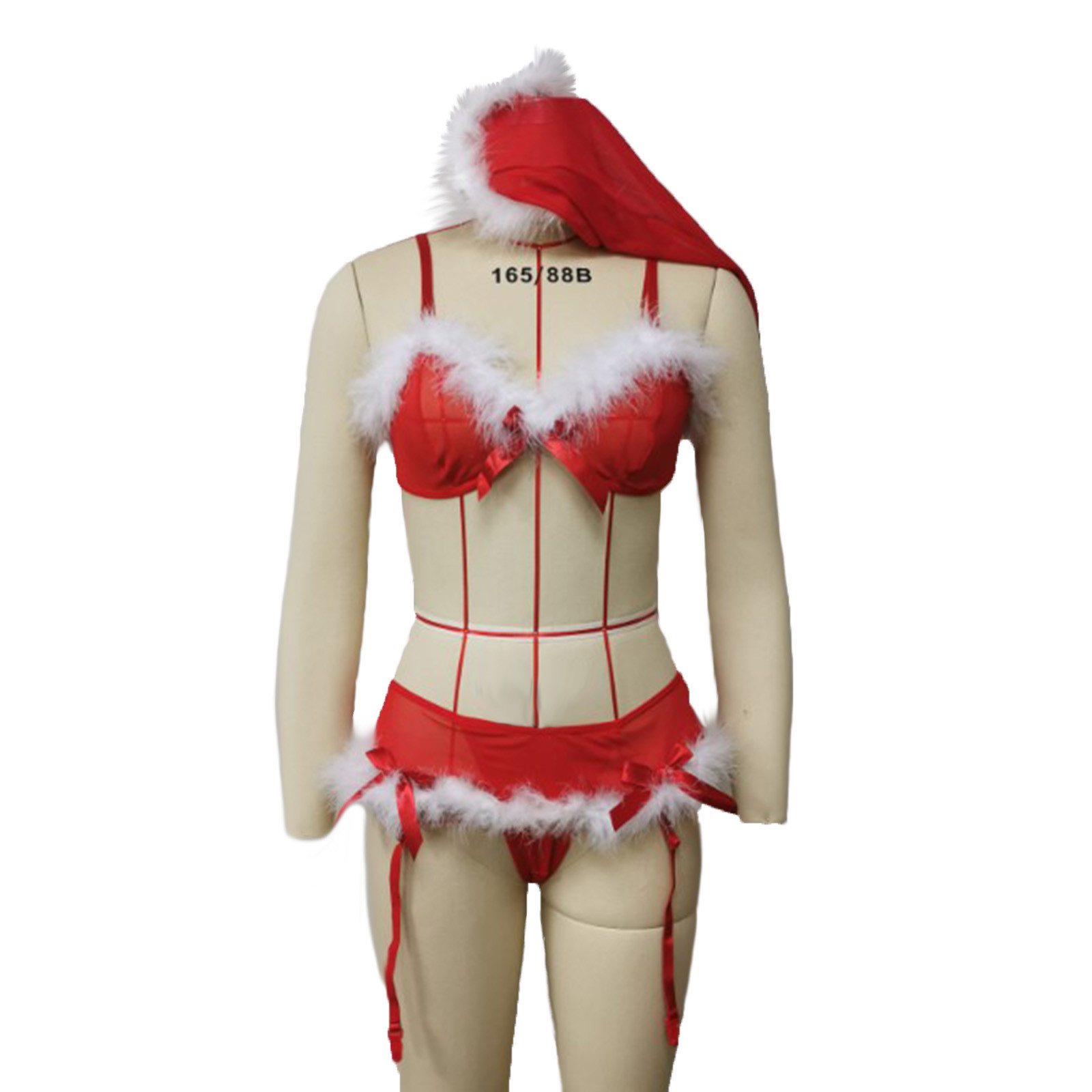 Girls Sexy Bowknot Santa Lingerie Set - Christmas Costume for Women,  Stylish and Playful, Perfect for Role Playing and Festive Celebrations