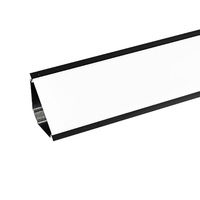 Plafonnier linéaire encastré en alliage d'aluminium, design triangulaire, indice de protection IP65, angle de faisceau de 100°, couleurs blanc/noir/or