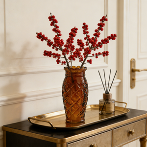 Vase en verre ambré texturé, mini vase à bourgeons, style apothicaire vintage, centre <span class=keywords><strong>de</strong></span> table <span class=keywords><strong>de</strong></span> mariage, décoration intérieure - Product Image 1