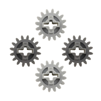 N.° 94925 Engranaje de 16 Dientes de Plástico, Accesorios para Bricolaje, Bloques de Construcción de Juguetes, Bloques MOC