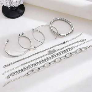Juego de 8 Pulseras de <span class=keywords><strong>Playa</strong></span> con Perlas, Estrellas y Corazones de Estilo Bohemio, Creativas y Modernas, para Mujer - Product Image 3