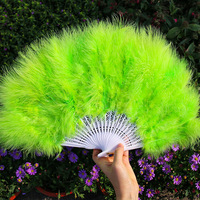 Volledige Fluwelen Verdikte 30-50Cm/Stuk Van Chinese Veer Fan Bruiloft Wit Kalkoenveer Fan