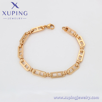 Pulsera de Cadena con Eslabones de Nariz de Cerdo, Chapada en Oro de 18K, Estilo Hip Hop, para Hombre, de XUPING Jewelry