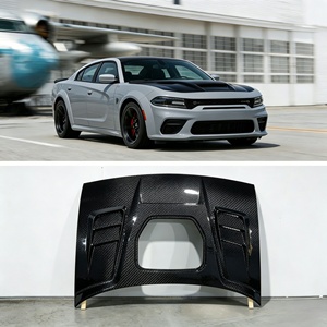 Factory OutletAuto Body System Carbon Fiber <b>Hood</b> Bonnet for Charger Redeye 2015-2023 Black Fitment Easy Installation - Product Image 1