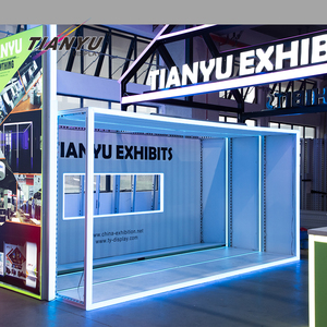 Thời trang mới NHÔM VUÔNG công bằng LED quảng cáo Backdrop hiển thị Cube đứng ráp tùy chỉnh Booth <span class=keywords><strong>kiosk</strong></span> cho các sự kiện - Product Image 5