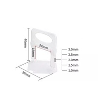 Base de nivellement de carreaux en plastique PP pour espaces de 1 mm, 2 mm, 3 mm pour carreaux de céramique et de porcelaine pour salle de bain et cuisine