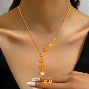 Conjunto de combinación de collar y pendientes de acero inoxidable de moda al por mayor de fábrica de joyería para fiestas - Product Image 5