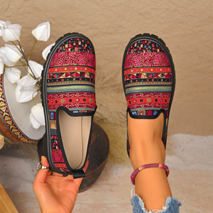 Femmes coloré toile <span class=keywords><strong>Espadrille</strong></span> sandales respirant printemps automne sandales plates bohème motif Animal bout ouvert plage appartements - Product Image 5