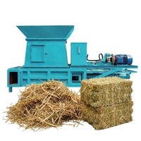 Presse à balles d'ensilage à paille rectangulaire Presse à balles de paille hachée Presse à balles de foin stationnaire à paille