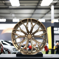 Ruedas Forjadas Monobloque XINLAI Personalizadas en Oro Champán, Malla Angular, Cóncavas Profundas, de 18-28 Pulgadas, 5x114.3, 5x112, 5x120 para BMW y Audi