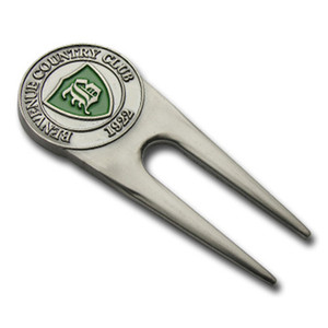 Logotipo personalizado de metal y plata de alta calidad, Golf <span class=keywords><strong>divot</strong></span> para regalo de recuerdo - Product Image 3