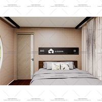 Maisonnette Minimaliste Personnalisable Écologique pour Vacances Glamping, 2 Chambres, Capsule Spatiale Modulaire, Blanche