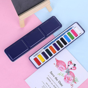 Caja de hojalata de gran oferta, pastel de acuarela, <span class=keywords><strong>cartel</strong></span> de acuarela, caja de pintura de Color - Product Image 2