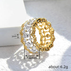 T0712 Anello di Lusso da Donna in Oro Massiccio 18K con Diamante Taglio Brillante Rotondo Colore G Naturale Gioiello per Matrimonio - Product Image 4