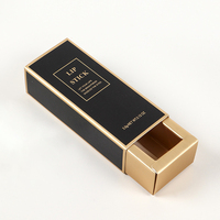 Boîte cadeau de luxe écologique personnalisée en papier doré pour parfums, emballage coulissant, manchon laminé mat, emballage pliable gaufré
