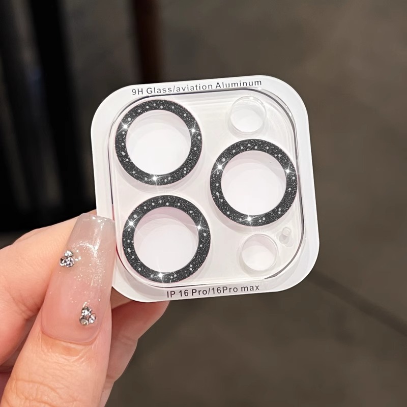 Película protectora de lente "todo en uno" con brillo negro.