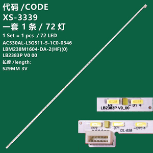 XS-3339 Nueva Tira de Retroiluminación LED para TV LCD AC530AL-L3G511-5-1C0-0346 LBM238M1604-DA-2(HF)(0) para AOC G2490 G2490VX/BS <span class=keywords><strong>24G2</strong></span> 24B1 - Product Image 5