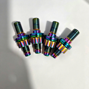 Kit d'écrous hexagonaux ou à <span class=keywords><strong>12</strong></span> points en titane M6 M8/10x1.25mm, boulons de collecteur d'échappement, écrous et rondelles - Product Image 1