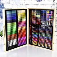 150 PCS Kits d'art et d'artisanat pour enfants, filles, crayons de couleur créatifs, ensemble de dessin artistique