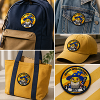 Patch Bordir Lingkaran Sihir Kustom Grosir untuk Jaket, Badge Pesta untuk Pelajar, MOQ Rendah dari Pabrik