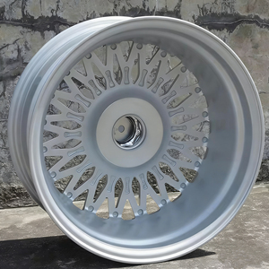 <span class=keywords><strong>Jantes</strong></span> de voiture RSJ Deep Dish 4 trous 17 pouces 4x100/108 en alliage d'aluminium argenté - Product Image 6