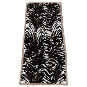 Sciarpa Lunga in Broccato con Stampa Leopardata 90x180cm Accessorio di Moda - Product Image 1