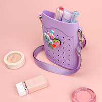 Bolso de Hombro de Moda 2026 para Mujer, Bolso de Viaje para Niñas, Bolsos de Almacenamiento, Bolsos Cruzados de Silicona con Dijes DIY para Teléfono Móvil