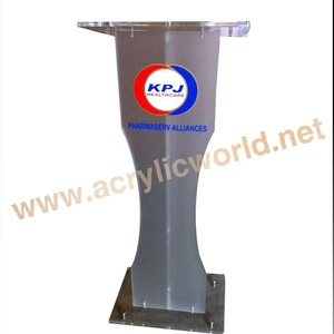 Pupitre de présentation autoportant en acrylique transparent – Support moderne et transparent pour discours, conférences et événements - Product Image 2