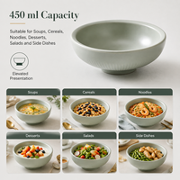 Bol à salade évasé en mélamine gris mat, forme corne, résistant aux chocs, compatible lave-vaisselle, pour buffet d'hôtel