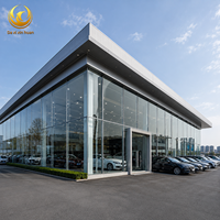 Edificio de Exhibición de Autos con Estructura de Acero Personalizada, Edificio Moderno para Oficina de Concesionario 4S, Centro de Servicio Automotriz Comercial