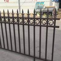Clôture en aluminium facile à assembler pour jardin, cour arrière, sécurité domestique, design moderne, clôture de sécurité en métal thermolaqué