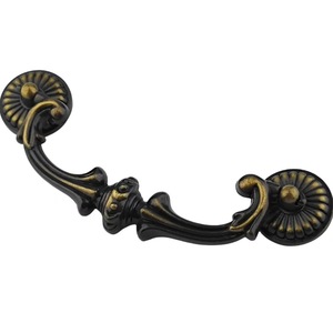 Poignée de tiroir double Hua Duo en alliage de zinc bronze antique pour portes d'armoires 1539 - Product Image 1
