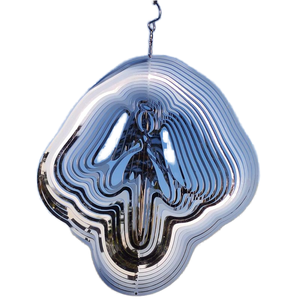 Reflecterende Engelenwindspinners, Sprankelende Engelenversieringen Vogelapparaten Afschrikken Om Vogels Bang Te Maken, Cherubijn Decor Metalen Windspinners - Product Image 1