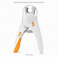 Coupe-ongles écologiques en acier inoxydable pour animaux de compagnie, outil de toilettage sûr pour chats, fournitures de soin des pattes, vente en gros