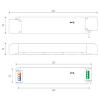 Driver DALI-2 Push DIM dimmable 100W 220V AC-DC CV monochrome pour bande LED et projecteur intérieur/extérieur