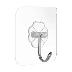 Perchas de pared para puerta autoadhesivas fuertes transparentes, ganchos de succión para carga pesada, ventosa para cocina, baño. Z0874