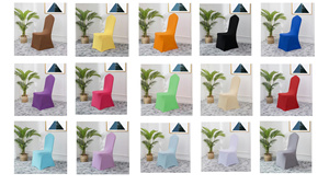 Vente Chaude Housse de Chaise de Banquet de Mariage Tout Compris en Spandex <span class=keywords><strong>Blanc</strong></span> Une Pièce - Product Image 6