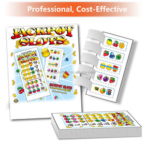 맞춤형 당첨권 게임 티켓, 다섯 개의 창이 있는 풀컬러 당첨권 카드 인쇄 전문 공장 - Product Image 3